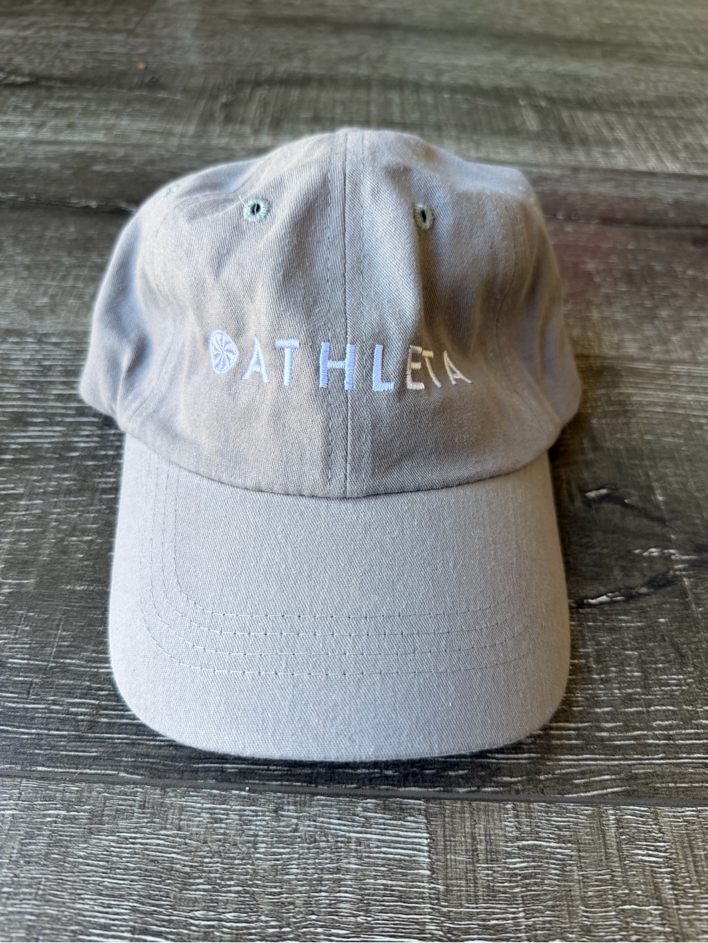 Athleta Beige Embroidered Logo Baseball Cap